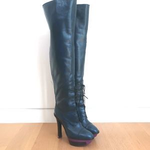 Louis Vuitton Illusion High Boot BLACK. Size 38.5